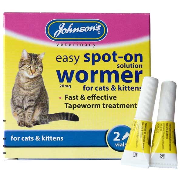 Johnson's Easy Spot-On Wormer for Cats & Kittens 2 pack