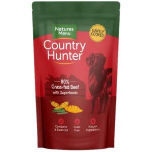 Natures Menu Country Hunter Grass Grazed Beef Adult 6x150g Wet Dog Food Pouch