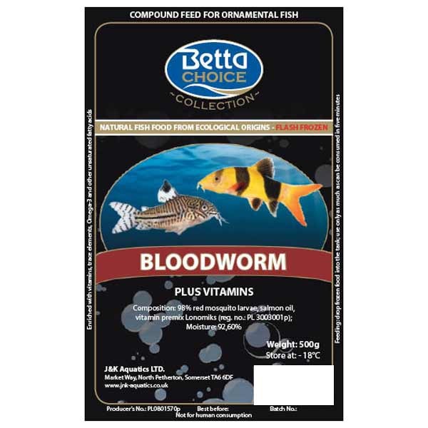 Betta Choice Bloodworm 500g Pack