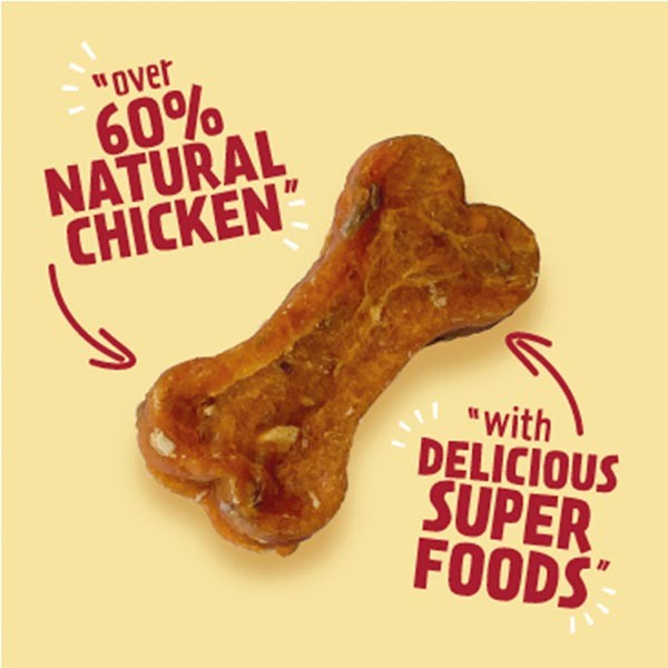 Good Boy Super Licious Chicken With Apple & Cranberry Bones 100g Dog Treat