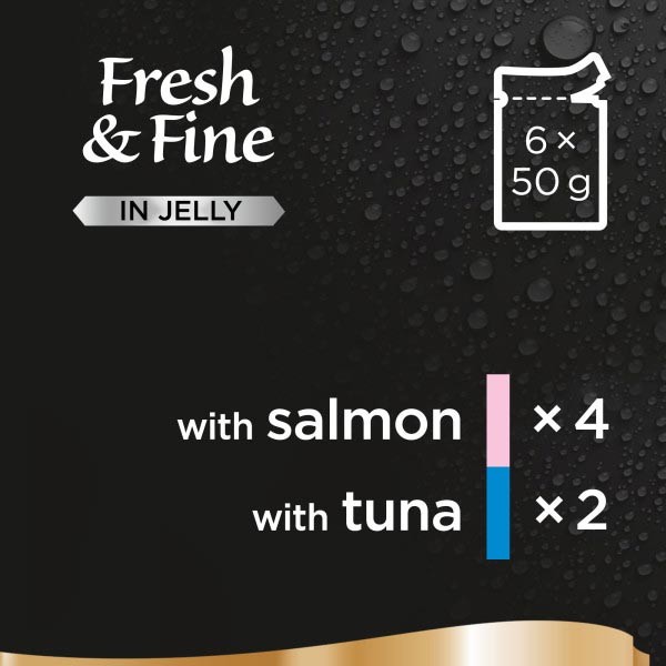 Sheba Fresh & Fine Tuna & Salmon in Jelly Adult 6x50g Wet Cat Food