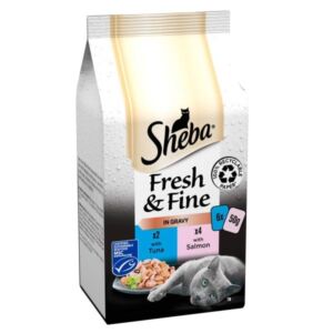 Sheba Fresh & Fine Salmon & Tuna in Gravy Adult 6x50g Wet Cat Food