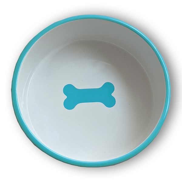 Happy Pet Polka Dot Pet Bowl Blue Small