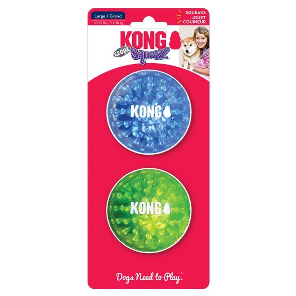 KONG Squeezz Geodz 2 Pack Large Dog Toy