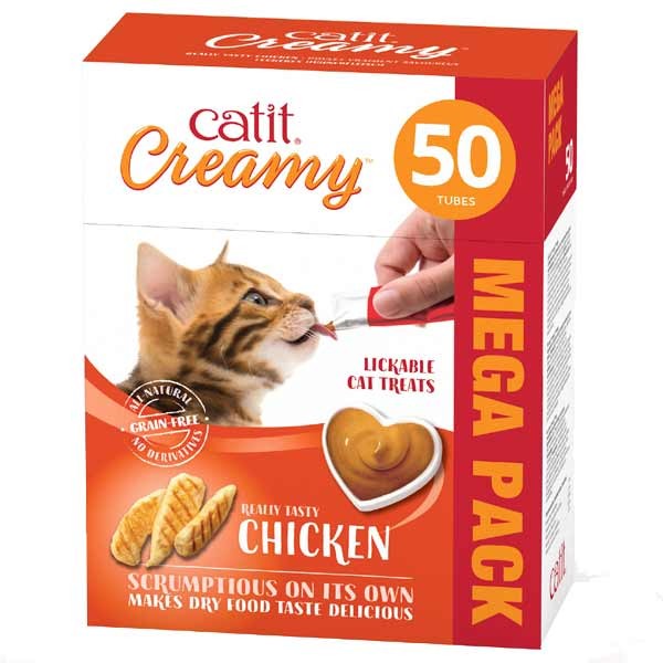 Catit Creamy Chicken Mega Pack 50x10g Cat Treat