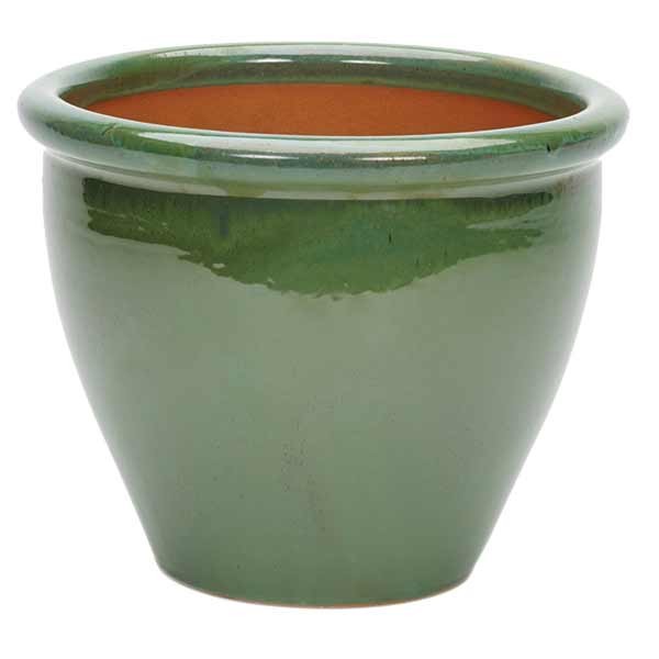 Glazed Malay Planter Assorted Colours 20cm