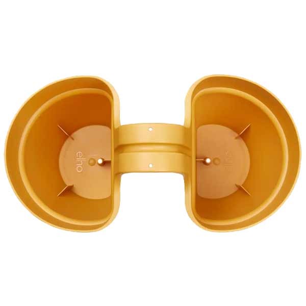 Elho Vibia Campana Honey Yellow Twin Hanger Flower Pot