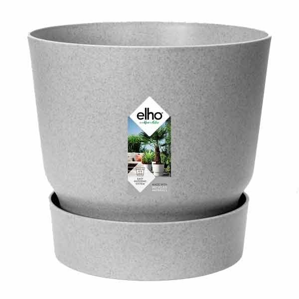 Elho Greenville Round Living Concrete 14cm Flower Pot