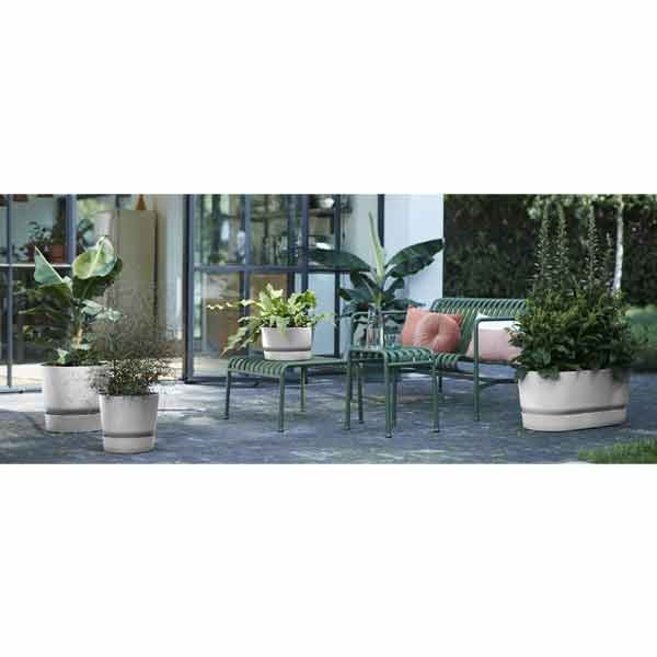 Elho Greenville Round Living Concrete 18cm Flower Pot