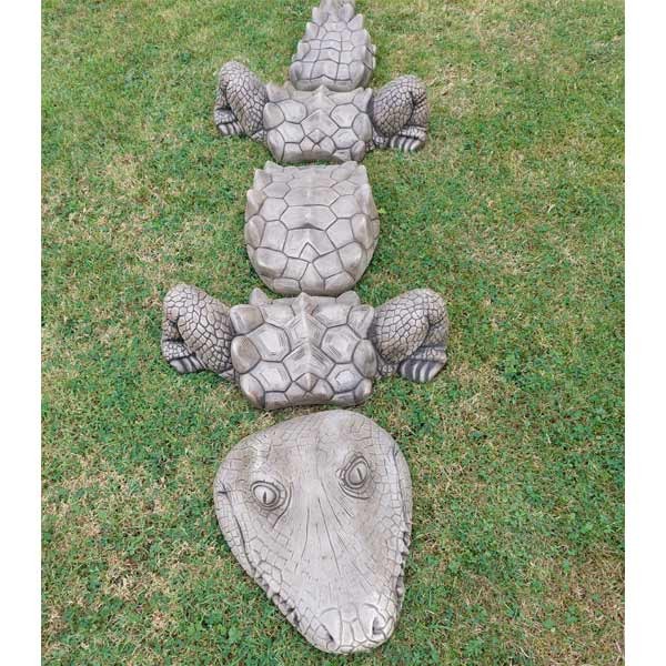 Crocodile Stone Garden Ornament (5 pieces) 160cm