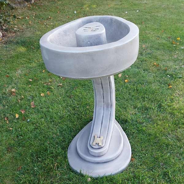 Curved Oriental Stone Bird Bath 55cm