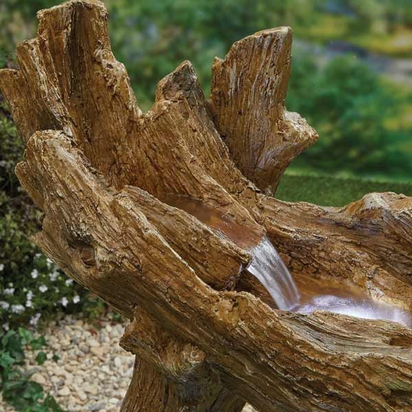 La Hacienda Knotted Willow Falls Water Feature inc LEDS