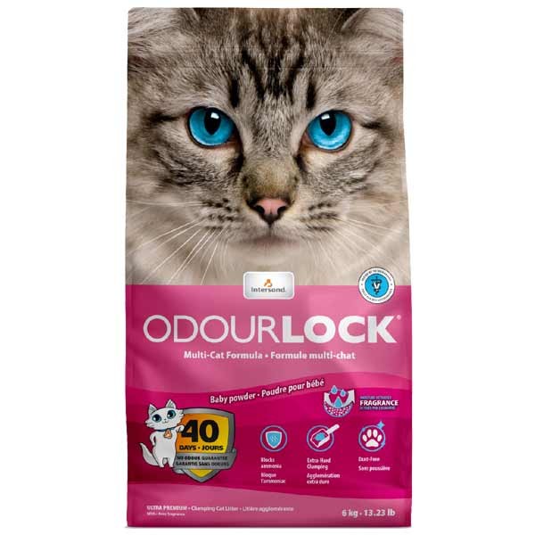 InterSand Odourlock Cat Litter Baby Powder 6kg