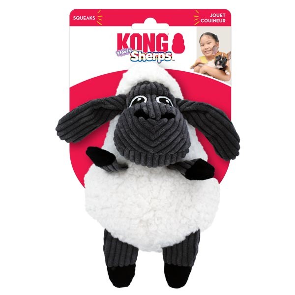 KONG Sherps Floofs Sheep Medium Dog Toy