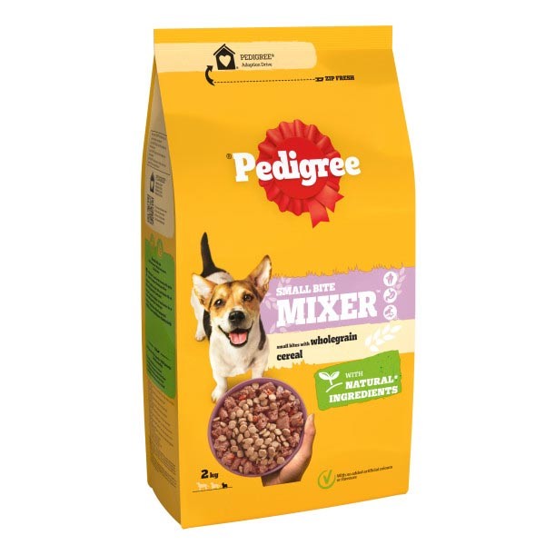 Pedigree Small Bite Mixer Adult 2kg Dry Dog Food