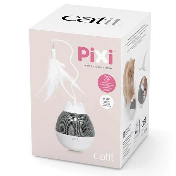 Catit Pixi Spinner Silver & White Cat Toy