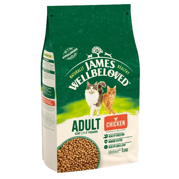 James Wellbeloved Chicken & Rice Adult 1.5kg Dry Cat Food