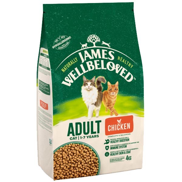 James Wellbeloved Chicken & Rice Adult 4kg Dry Cat Food