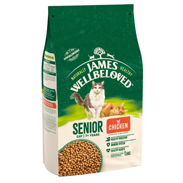 James Wellbeloved Chicken & Rice Senior 1.5kg Dry Cat Food