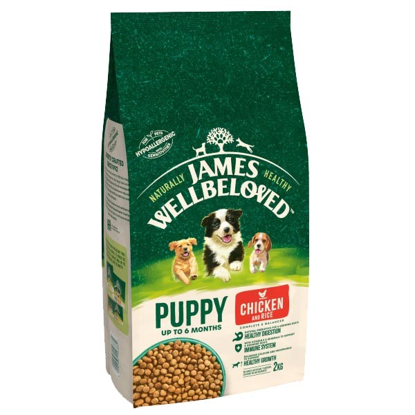 James Wellbeloved Chicken & Rice Puppy 2kg Dry Dog Food