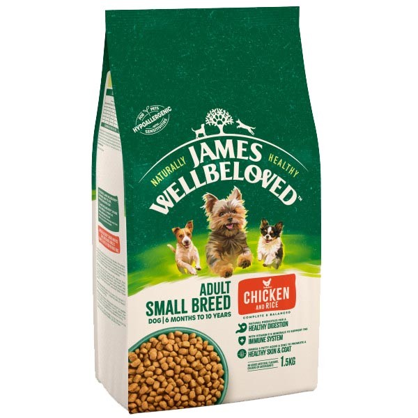 James Wellbeloved Small Breed Chicken & Rice Adult 1.5kg Dry Dog Food