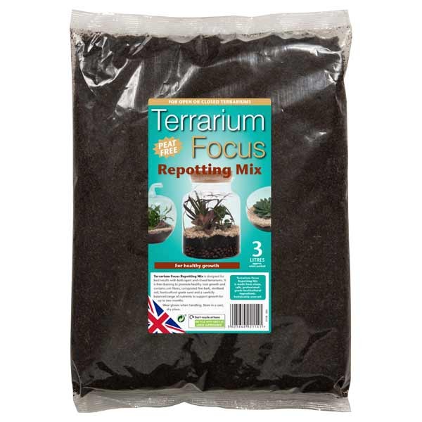 Growth Technology Terrarium Focus Repotting Mix Peat Free 3 Litres