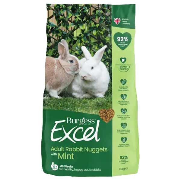 Burgess Excel Rabbit Mint Nuggets 3kg