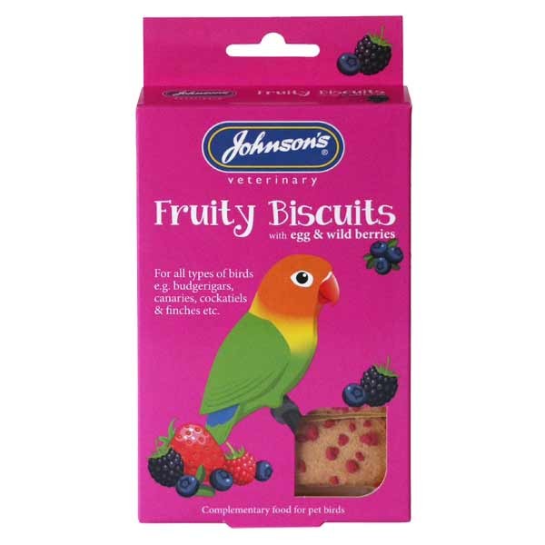 Johnson's Fruity Biscuits with Egg & Willd Berries for Pet Birds 5 pack