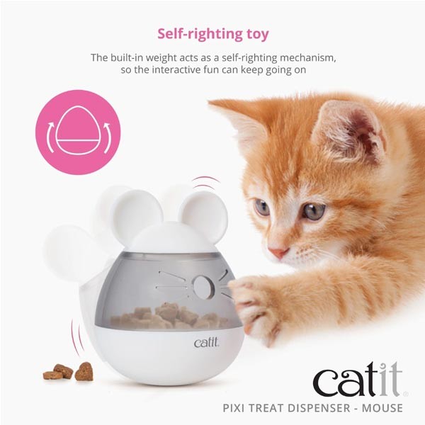 Catit Pixi Treat Dispenser Mouse Cat Toy