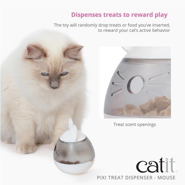 Catit Pixi Treat Dispenser Mouse Cat Toy