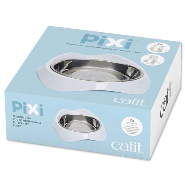 Catit Pixi Single Feeding Dish White