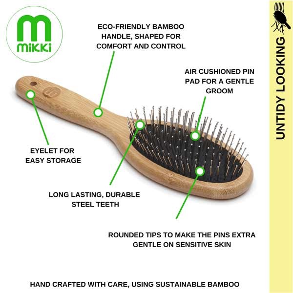 Mikki Bamboo Ball Pin Brush – Small