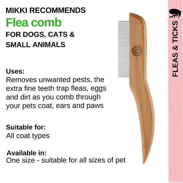 Mikki Bamboo Anti-Tangle Comb – Flea