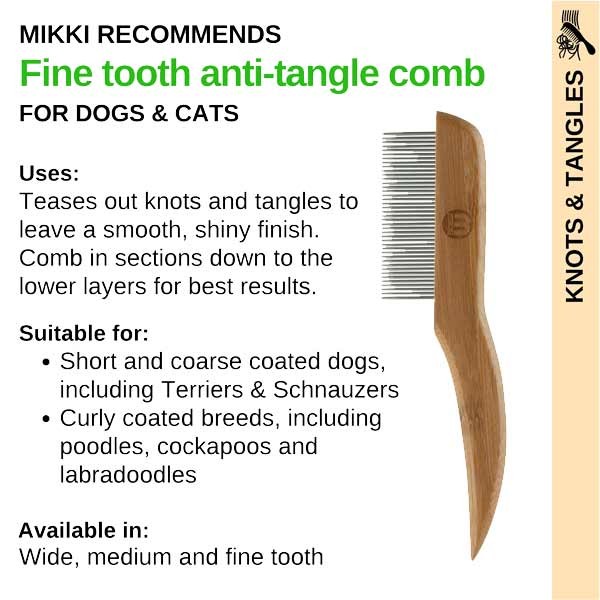 Mikki Bamboo Anti-Tangle Comb – Fine