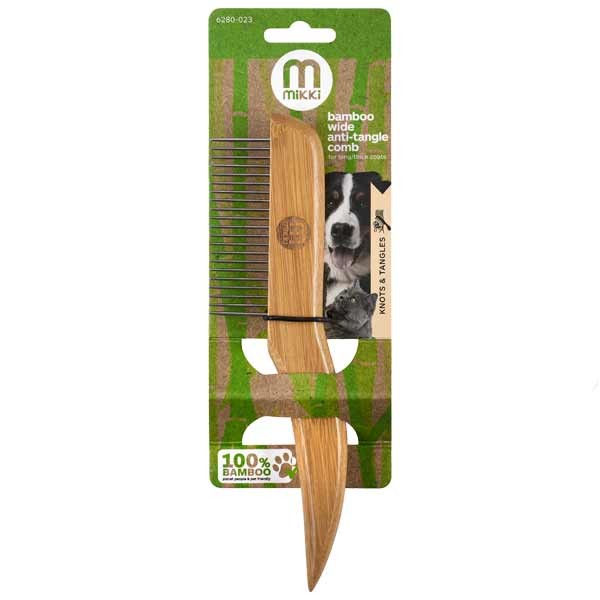 Mikki Bamboo Anti-Tangle Comb – Wide