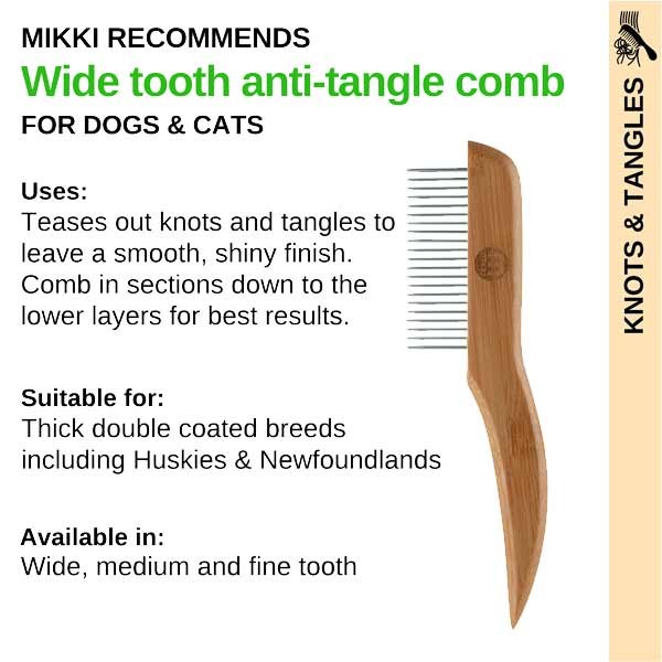 Mikki Bamboo Anti-Tangle Comb – Wide