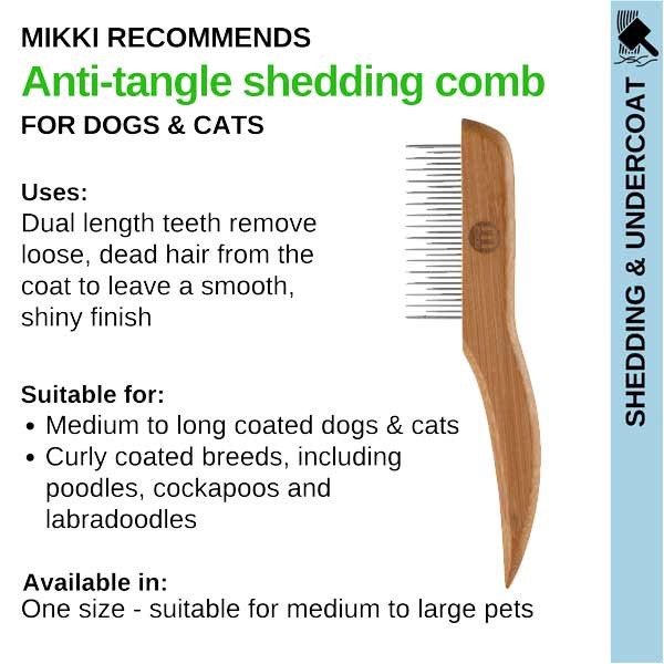 Mikki Bamboo Anti-Tangle Comb – Shedding