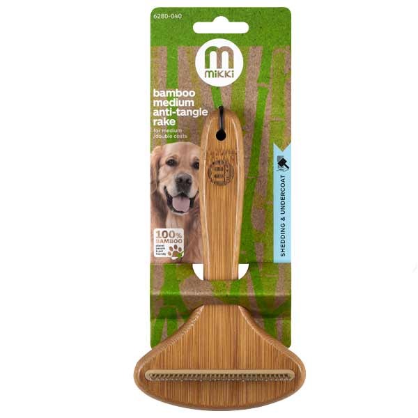 Mikki Bamboo Anti-Tangle Rake – Medium