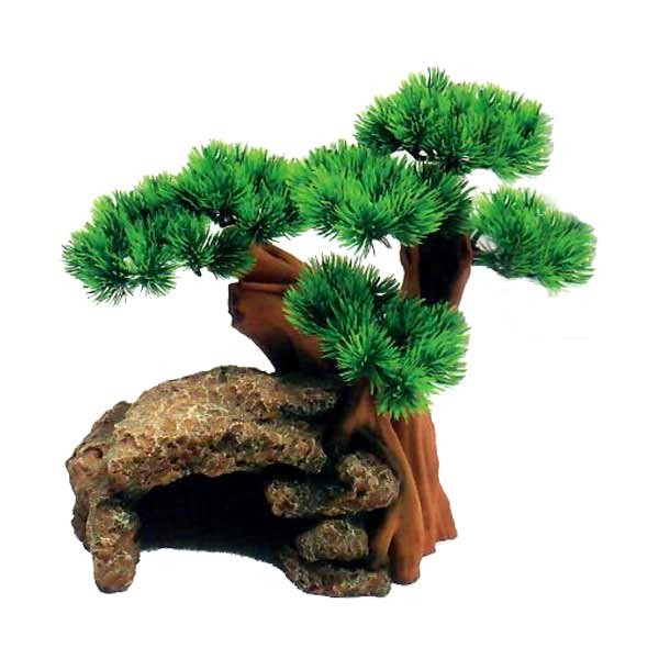 Aqua One Bonsai Tree with Rock Cave 33.5x22x30cm