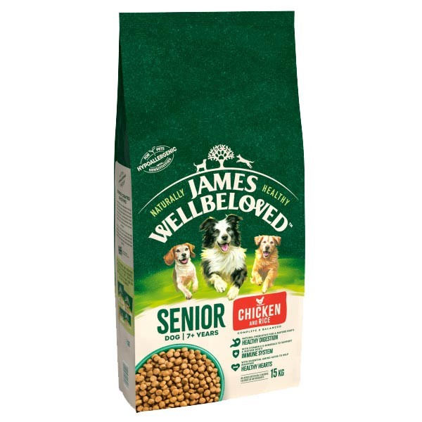 James Wellbeloved Chicken & Rice Senior 15kg Dry Dog Food