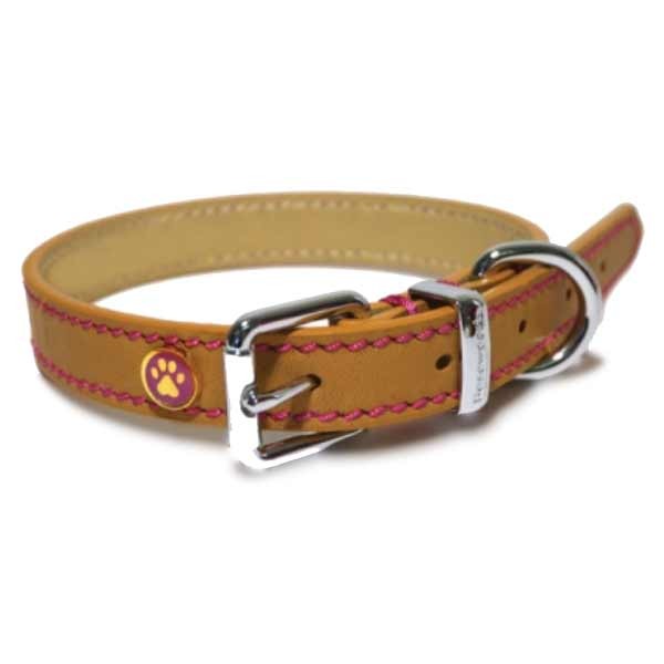 Rosewood Luxury Leather Tan Collar 14-18"