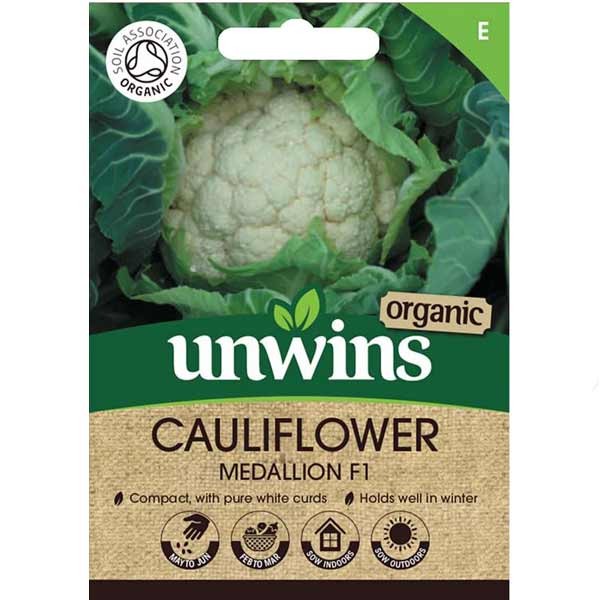 Unwins Cauliflower Medallion F1 Organic Seeds