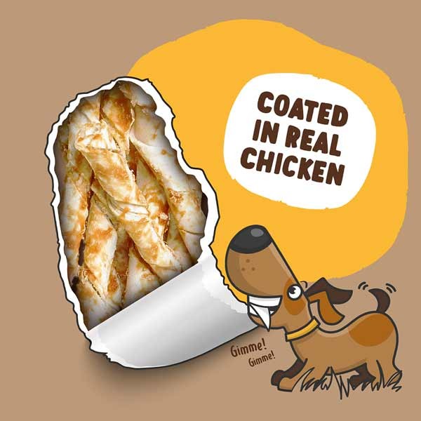 Good Boy & Tasty Chicken Roll Single Dog Treat Tough Dog Treat