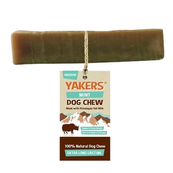 Yakers Yak Milk Chew Mint Medium Single Dog Treat