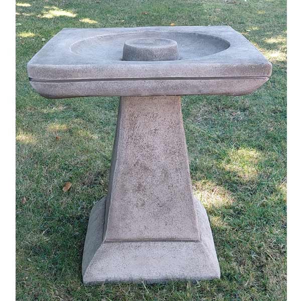 Square Stone Bird Bath (Medium) 43cm