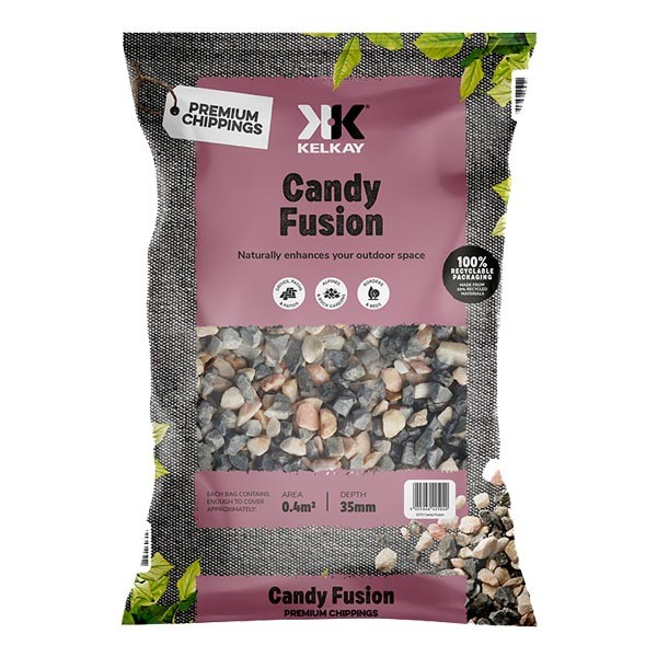 Candy Fusion Grey, Pink & White Chippings 14-25mm