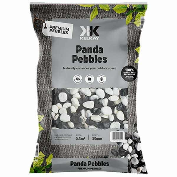 Panda Black and White Pebbles 25-40mm