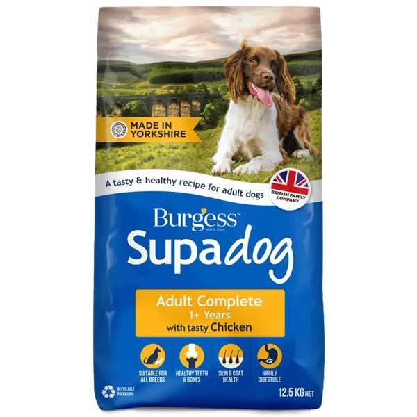 Burgess Supadog Chicken Adult Complete 12.5kg Dry Dog Food