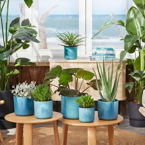 Elho The Ocean Collection Round Atlantic Blue 14cm Flower Pot