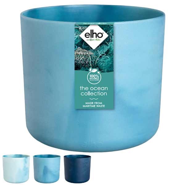 Elho The Ocean Collection Round Atlantic Blue 16cm Flower Pot